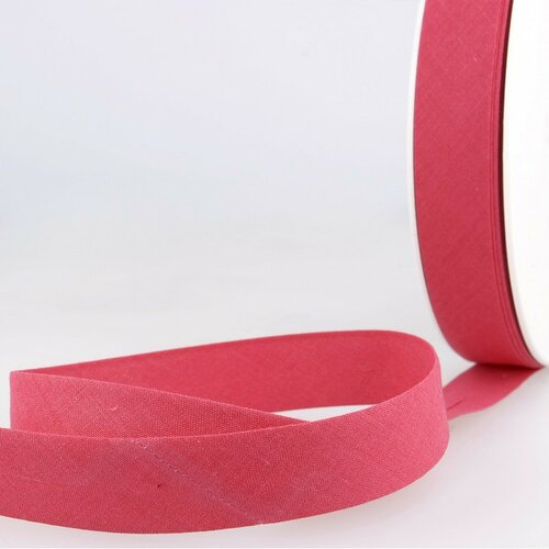 Disquette de 40m biais replié framboise pour tout textile