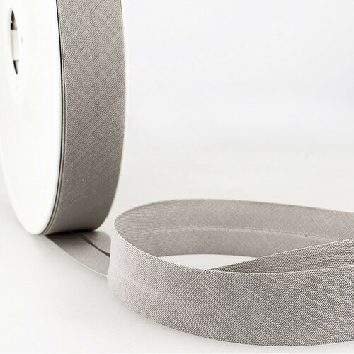 Disquette de 40m biais replié gris perle pour tout textile