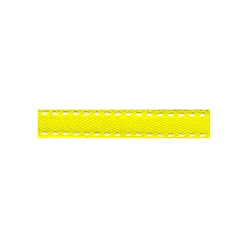 Bobine 25m galon polyester tiret jaune 10mm