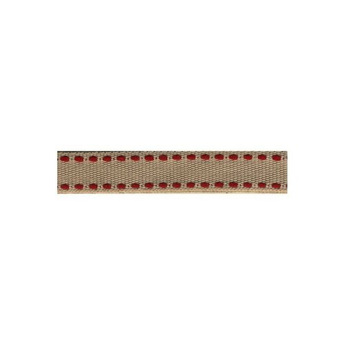 Bobine 25m galon polyester tiret beige fonce 10mm