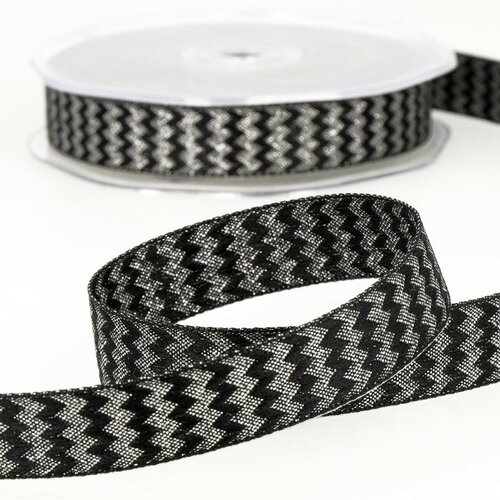 Bobine ruban zigzag métal noir