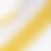 Bobine 13,7m guipure fleur/losange 55 mm jaune moutarde