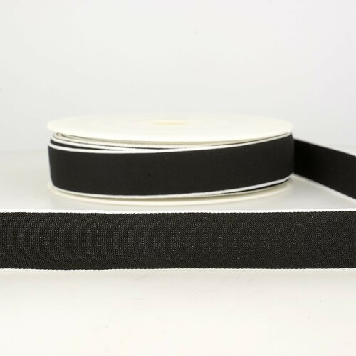 Bobine 22m elastique multicolore 40 mm noir