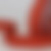 Bobine 20m ruban tiret bicolore 25 mm rouge bourgogne