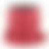 Bobine 35m cordelière aspect cuir 2mm rouge