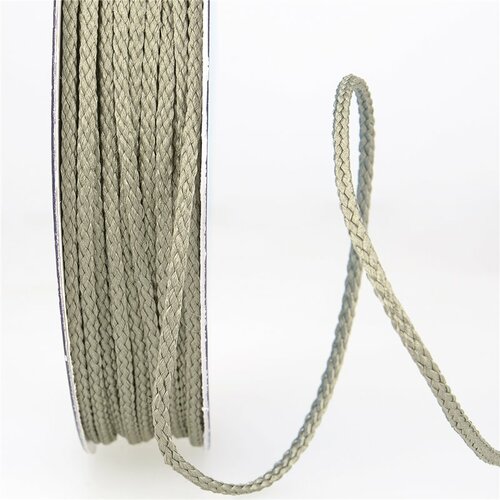 Bobine 30m cordelière polyester 4mm gris moyen