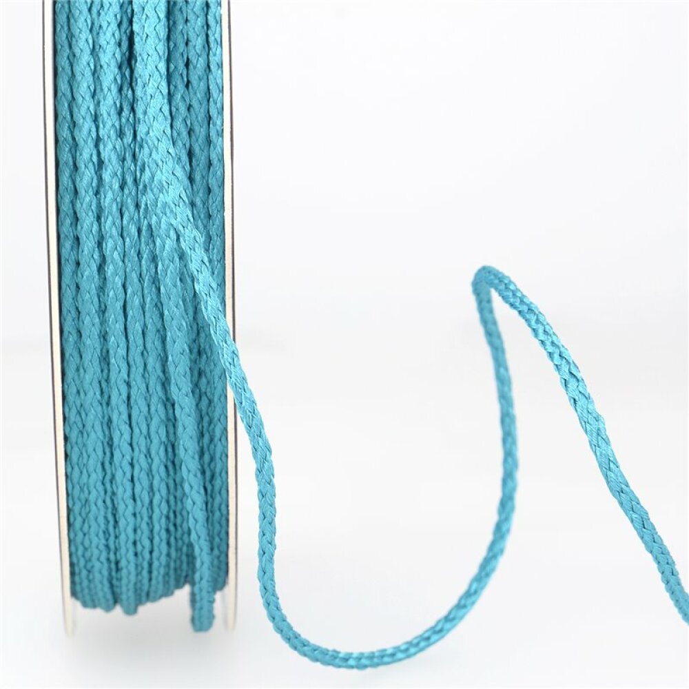 Bobine 30m cordelière polyester 4mm turquoise - Un grand marché