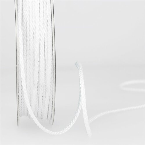 Bobine 30m cordelière polyester 4mm blanc