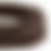 Bobine 50m cordon damier polyester 6mm marron foncé