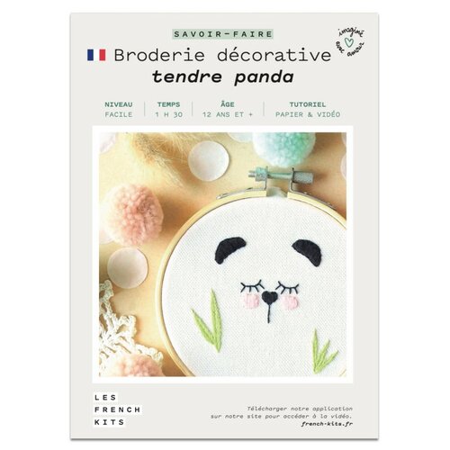 French kits broderie décorative panda