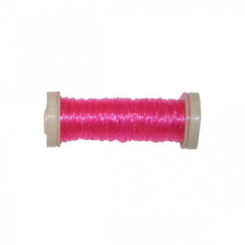 Bobine fil élastique 15m en nylon - rose fuchsia  c074