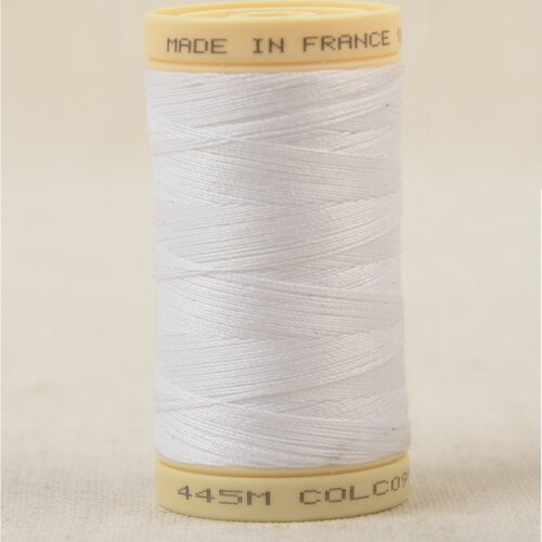 Bobine fil 100% coton made in france 445m - blanc c99