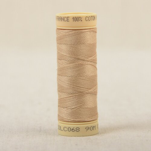 Bobine fil coton 90m fabriqué en france - beige gabardine c68