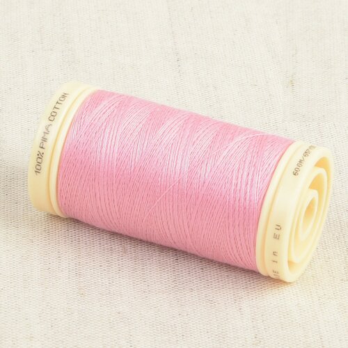 Bobine de fil coton pima oeko tex 600m rose peony