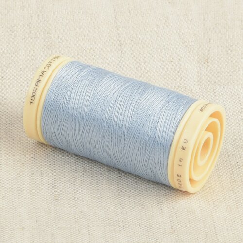Bobine de fil coton pima oeko tex 600m bleu ange