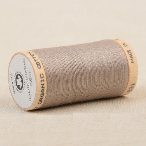 Bobine de fil 100% coton bio 275m taupe