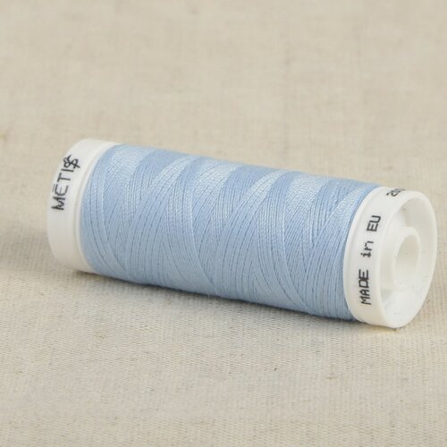 Bobine fil polyester 200m oeko tex fabriqué en europe bleu glacon