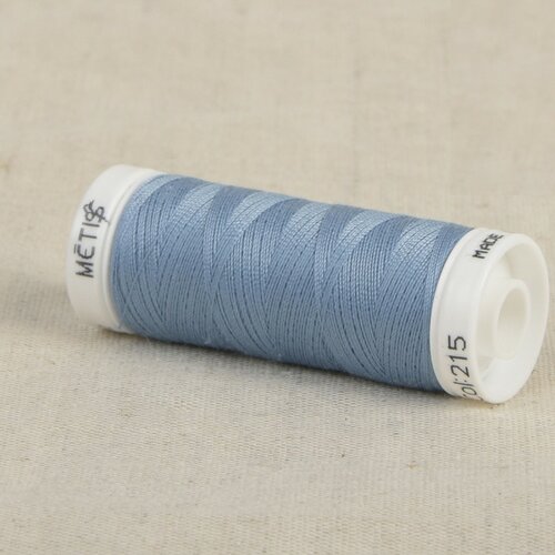 Bobine fil polyester 200m oeko tex fabriqué en europe bleu barbeau