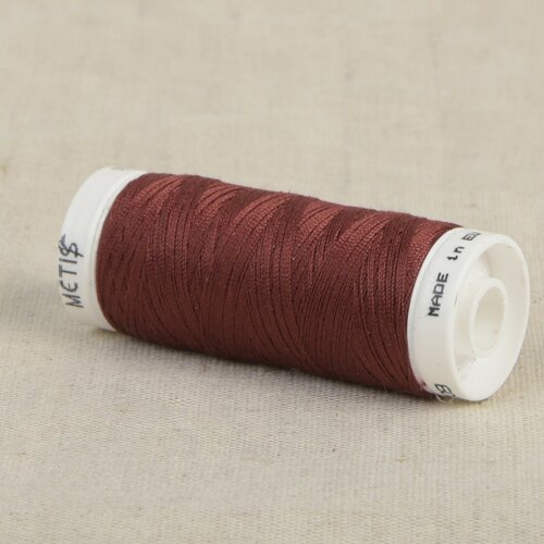 Bobine fil polyester 200m oeko tex fabriqué en europe rouge bordeaux foncé