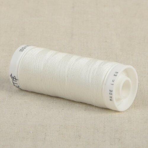 Bobine fil polyester 200m oeko tex fabriqué en europe blanc écru