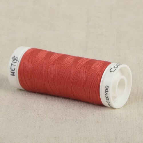 Bobine fil polyester 200m oeko tex fabriqué en europe rouge feu