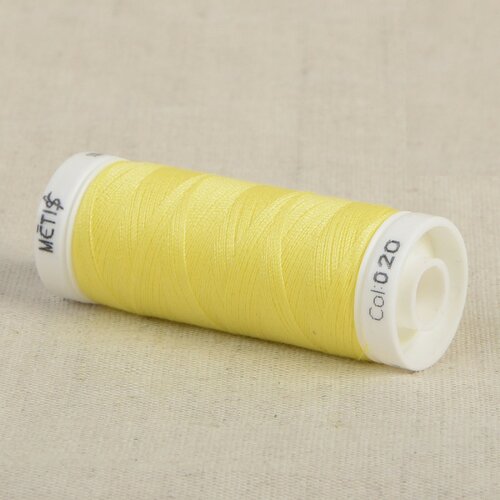 Bobine fil polyester 200m oeko tex fabriqué en europe jaune limon
