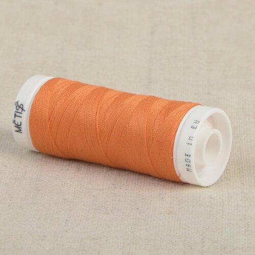 Bobine fil polyester 200m oeko tex fabriqué en europe orange clair