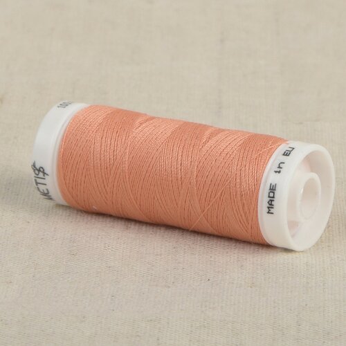 Bobine fil polyester 200m oeko tex fabriqué en europe rouge abricot