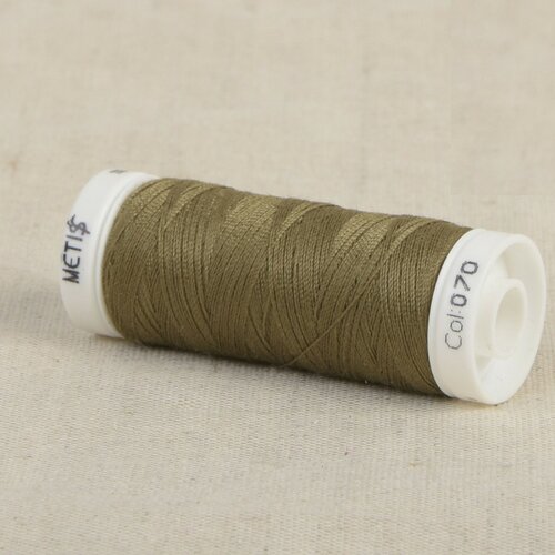 Bobine fil polyester 200m oeko tex fabriqué en europe brun militaire