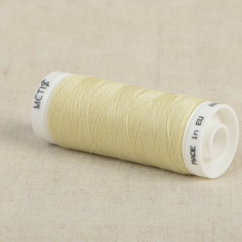 Bobine fil polyester 200m oeko tex fabriqué en europe beige clair