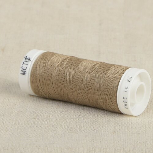 Bobine fil polyester 200m oeko tex fabriqué en europe beige brun