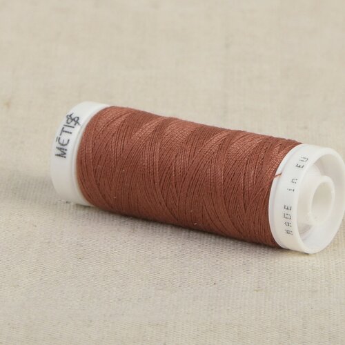 Bobine fil polyester 200m oeko tex fabriqué en europe rouge cuivre
