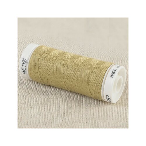 Bobine fil polyester 200m oeko tex fabriqué en europe beige cacahuète