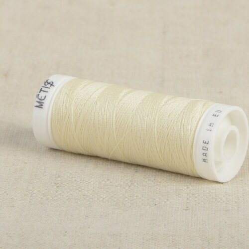 Bobine fil polyester 200m oeko tex fabriqué en europe blanc crème