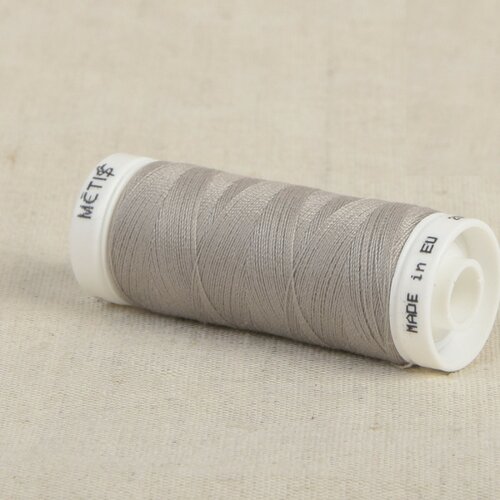 Bobine fil polyester 200m oeko tex fabriqué en europe gris argile