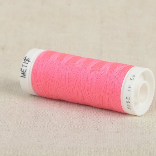 Bobine fil polyester 200m oeko tex fabriqué en europe rose chaud