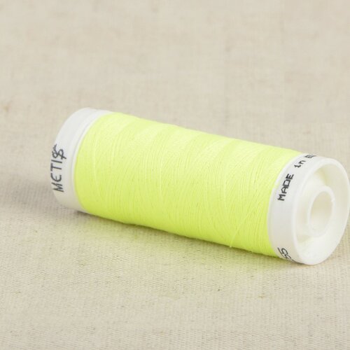 Bobine fil polyester 200m oeko tex fabriqué en europe jaune vert clair