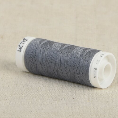 Bobine fil polyester 200m oeko tex fabriqué en europe gris acier
