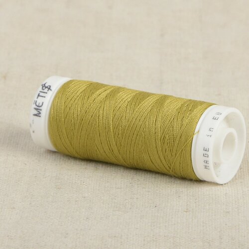 Bobine fil polyester 200m oeko tex fabriqué en europe jaune sahara