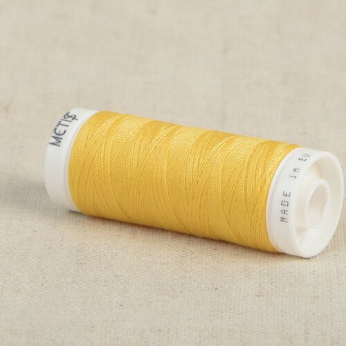 Bobine fil polyester 200m oeko tex fabriqué en europe jaune curry