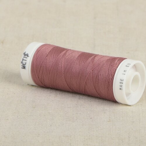 Bobine fil polyester 200m oeko tex fabriqué en europe vieux rose