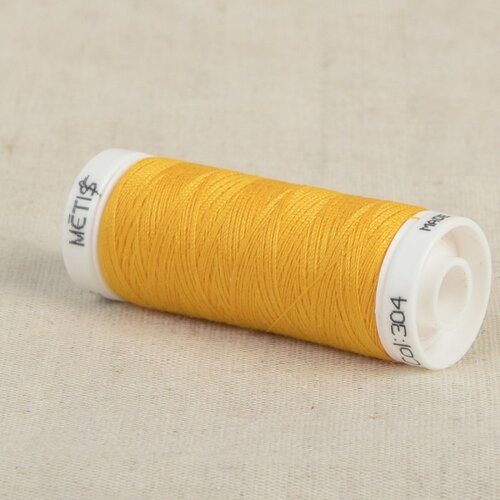 Bobine fil polyester 200m oeko tex fabriqué en europe orange