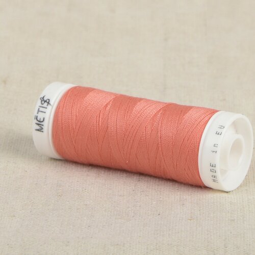 Bobine fil polyester 200m oeko tex fabriqué en europe rouge coral