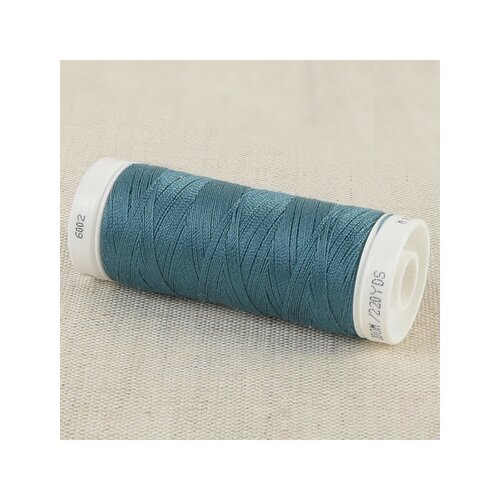 Bobine fil polyester 200m oeko tex fabriqué en europe bleu paon