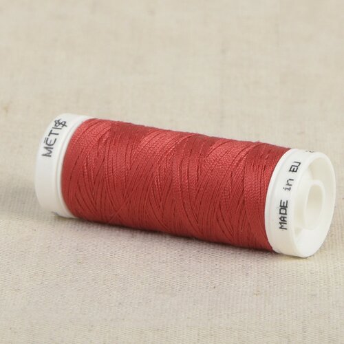 Bobine fil polyester 200m oeko tex fabriqué en europe rouge rubis
