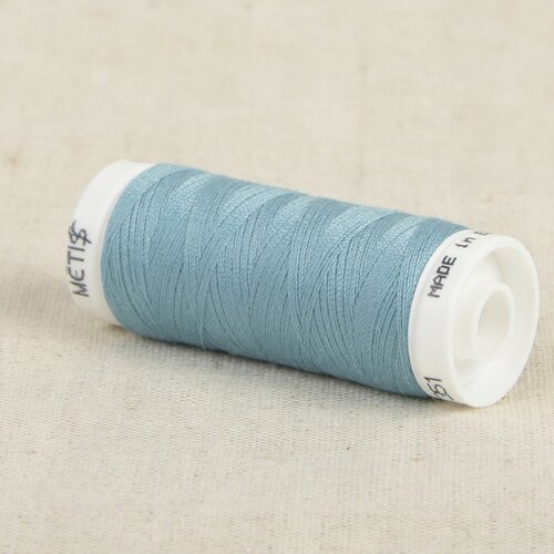 Bobine fil polyester 200m oeko tex fabriqué en europe bleu porcelaine