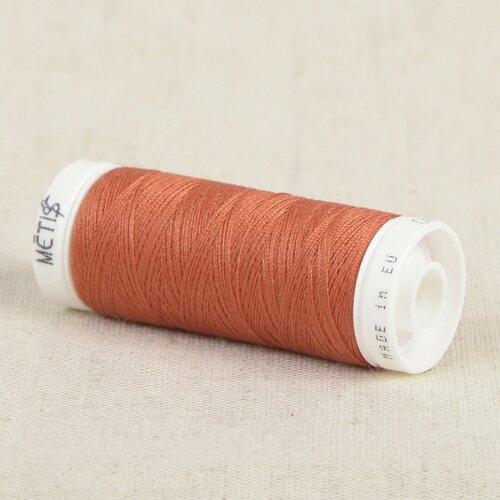 Bobine fil polyester 200m oeko tex fabriqué en europe rouge cèdre