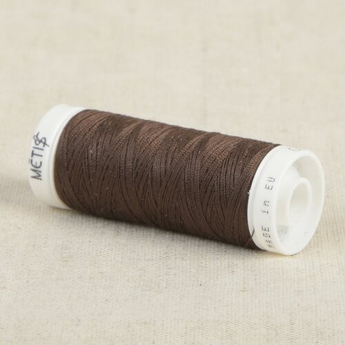 Bobine fil polyester 200m oeko tex fabriqué en europe brun café