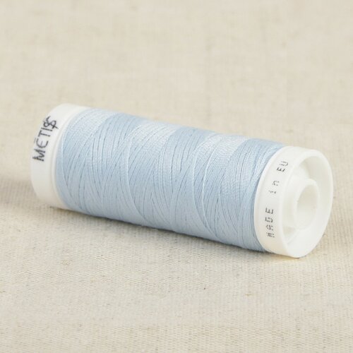 Bobine fil polyester 200m oeko tex fabriqué en europe bleu ciel clair