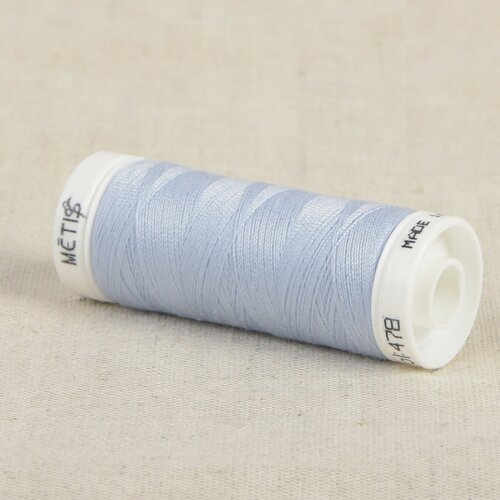 Bobine fil polyester 200m oeko tex fabriqué en europe bleu clair doux